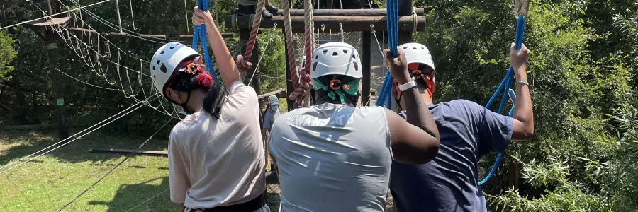 Three people traversing the HTC