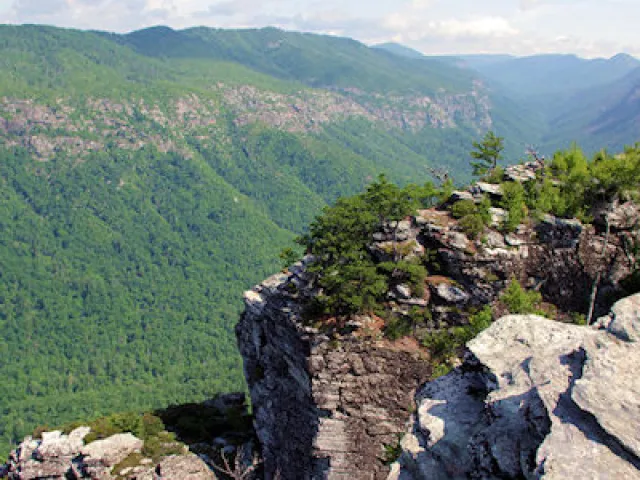View from the top of shortoff looking over the linville gorge